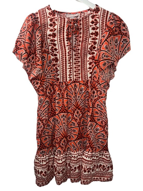 Knox Rose Dresses & Skirts - Knox Rose Dress XS Babydoll Boho Mini Rust Print